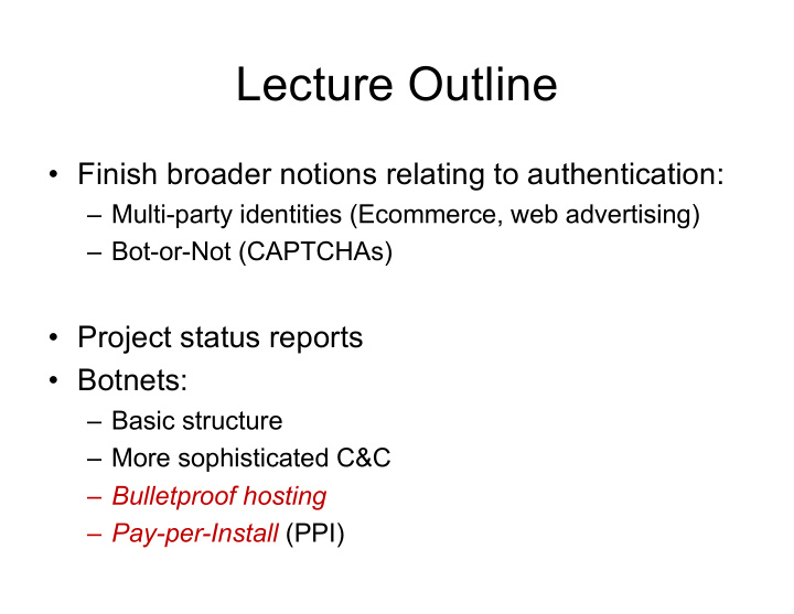 lecture outline