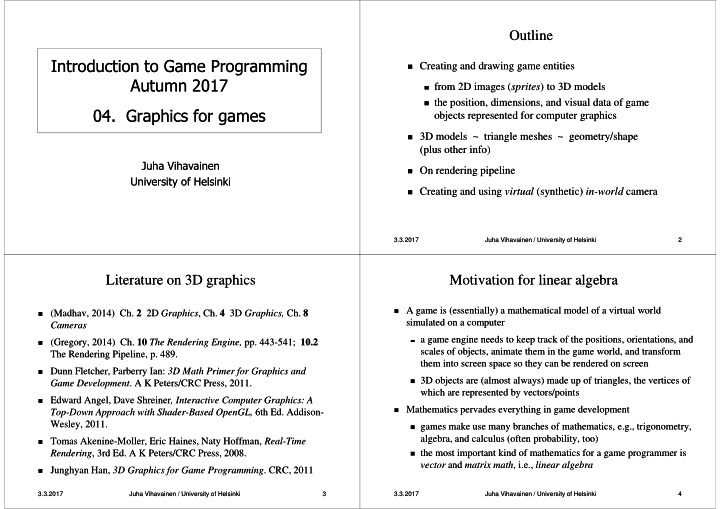 introduction to game programming introduction to game