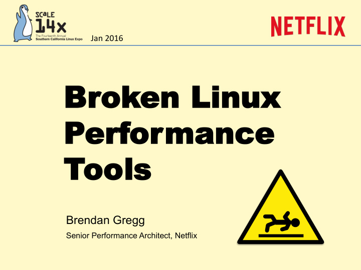 brok oken en linux linux per erfor ormance mance tools