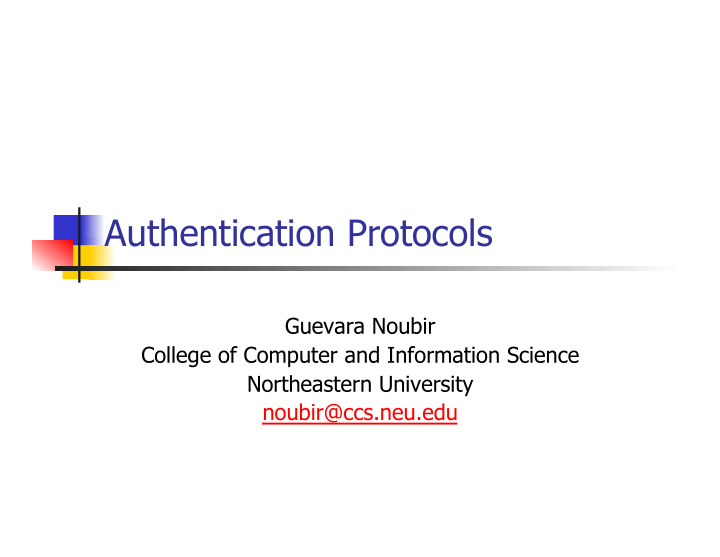 authentication protocols