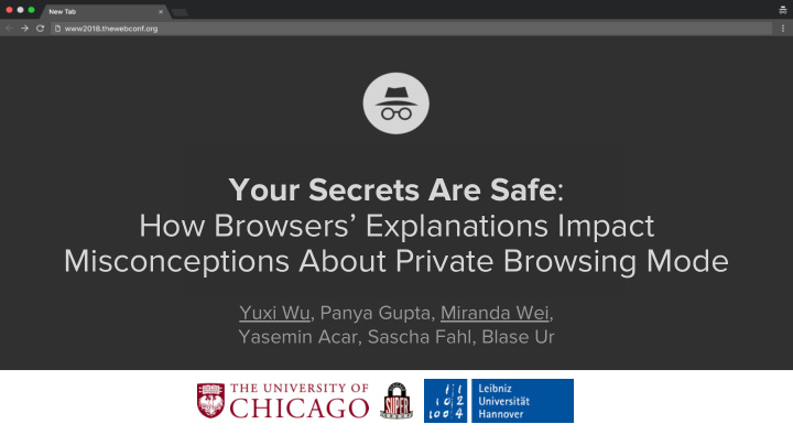 your secrets are safe how browsers explanations impact