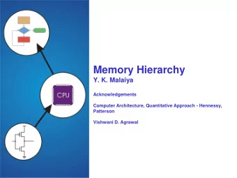 Memory Hierarchy  Y. K. Malaiya  Acknowledgements  Computer Architecture, Quantitative Approach -