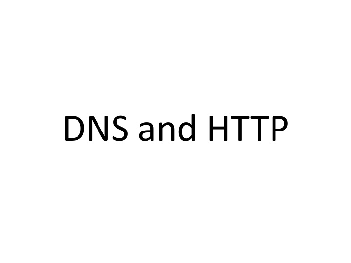 dns and http