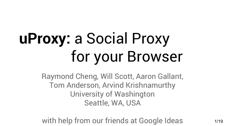uproxy a social proxy for your browser