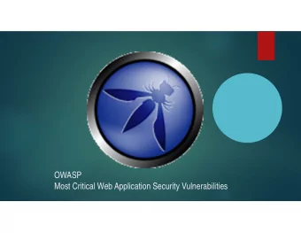 OWASP  Most Critical Web Application Security Vulnerabilities  Introduction  2  Purpose of