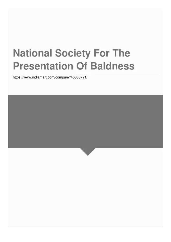 national society for the presentation of baldness