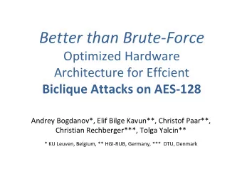 Better than Brute-Force  Optimized Hardware  Architecture for Effcient  Biclique Attacks on AES-128