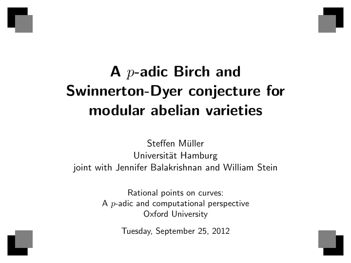 a p adic birch and swinnerton dyer conjecture for modular