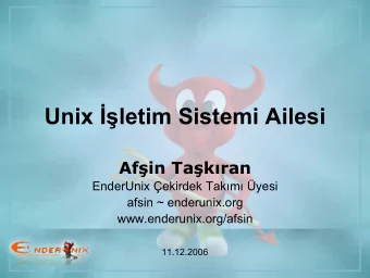 Unix  letim Sistemi Ailesi Af  in Ta  k  ran EnderUnix ekirdek Tak  m  yesi