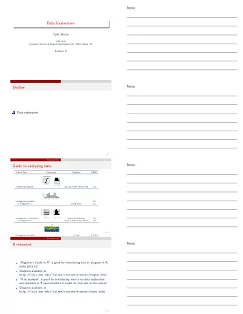 Data Exploration  Tyler Moore  CSE 7338  Computer Science &amp; Engineering Department, SMU,