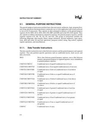 5.1.  GENERAL-PURPOSE INSTRUCTIONS  The general-purpose instructions preform basic data movement,