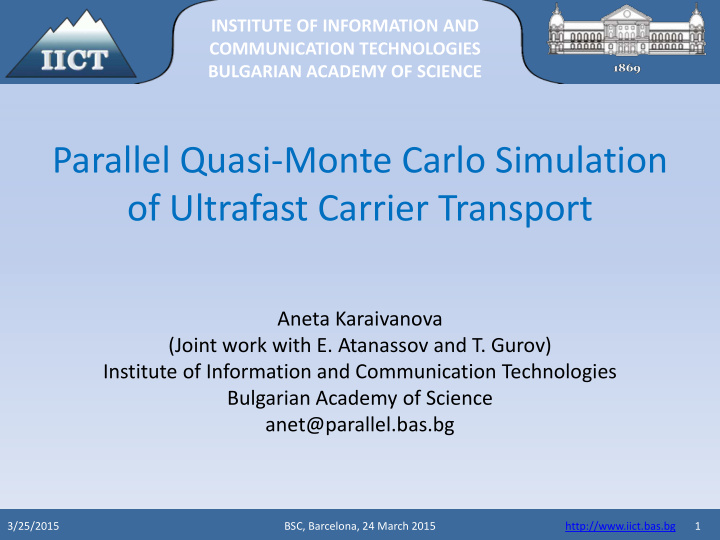 of ultrafast carrier transport