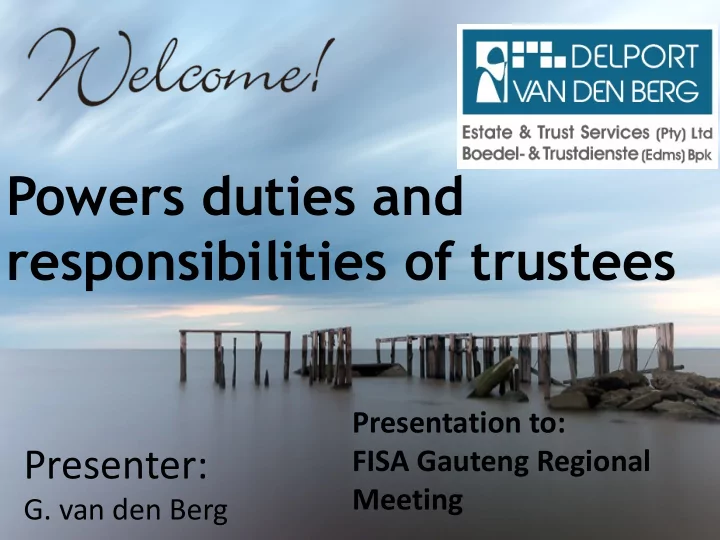 powers duties and responsibilities of trustees