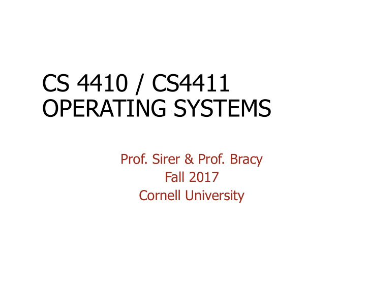 cs 4410 cs4411 operating systems