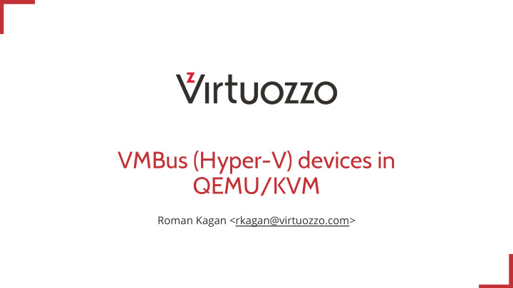 vmbus hyper v devices in qemu kvm