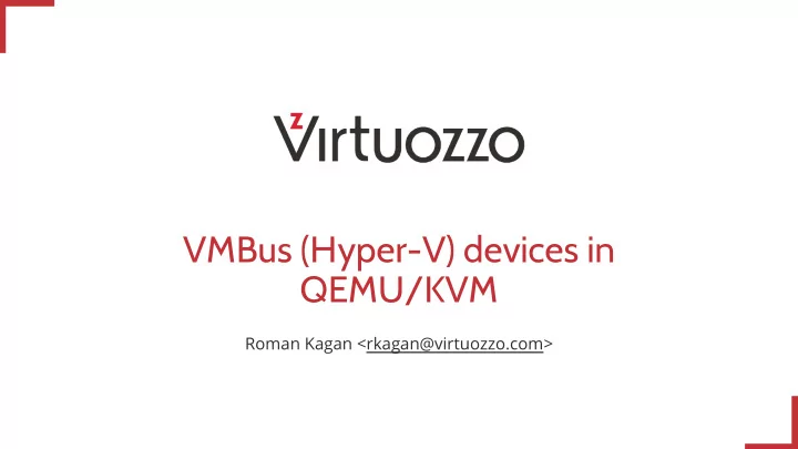vmbus hyper v devices in qemu kvm