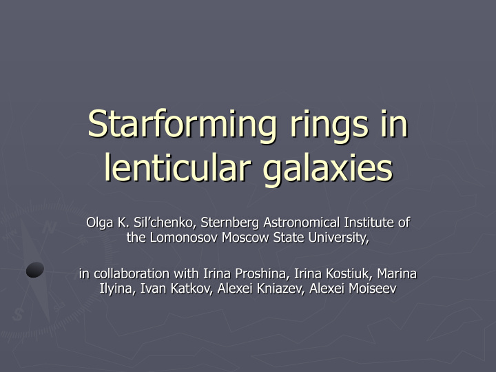 starforming rings in lenticular galaxies