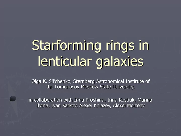 starforming rings in lenticular galaxies