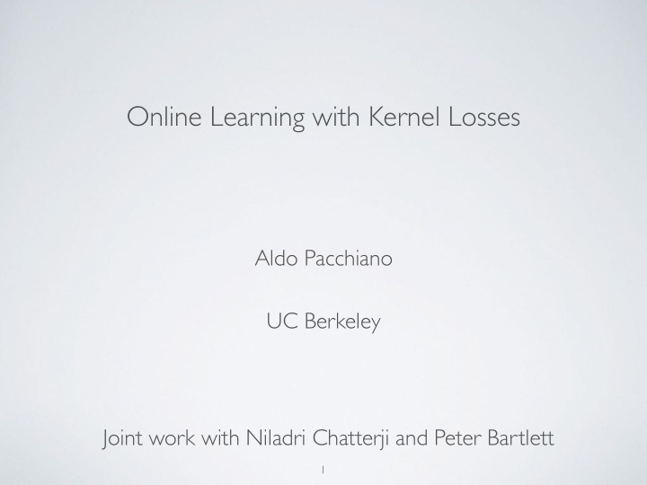 online learning with kernel losses