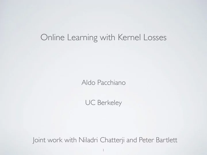 online learning with kernel losses