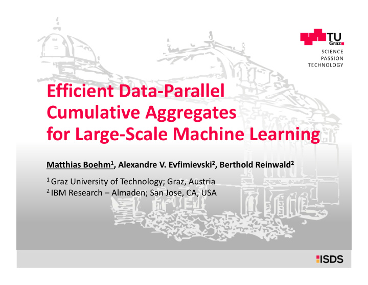 efficient data parallel cumulative aggregates for large