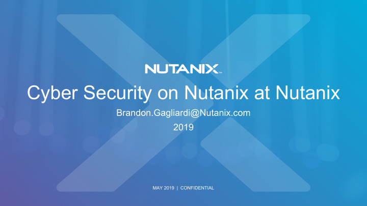 cyber security on nutanix at nutanix