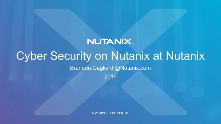 cyber security on nutanix at nutanix