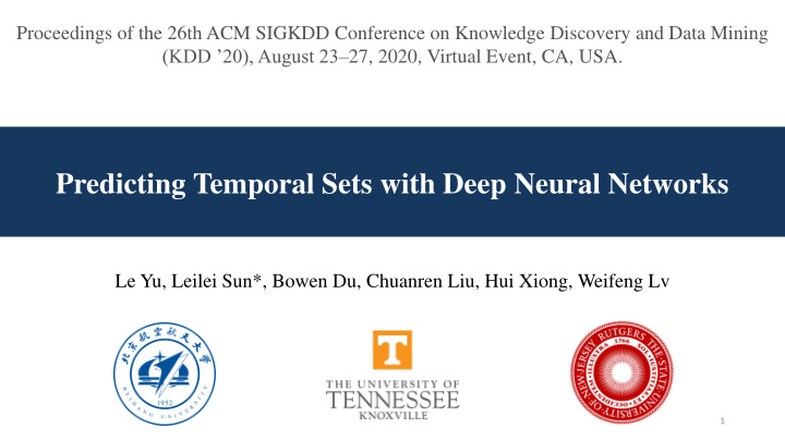 predicting temporal sets with deep neural networks