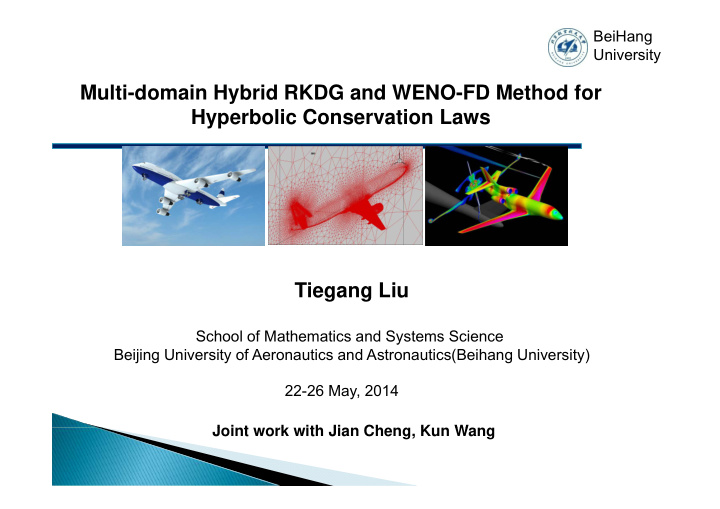 multi domain hybrid rkdg and weno fd method for