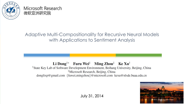 adaptive multi compositionality for recursive neural