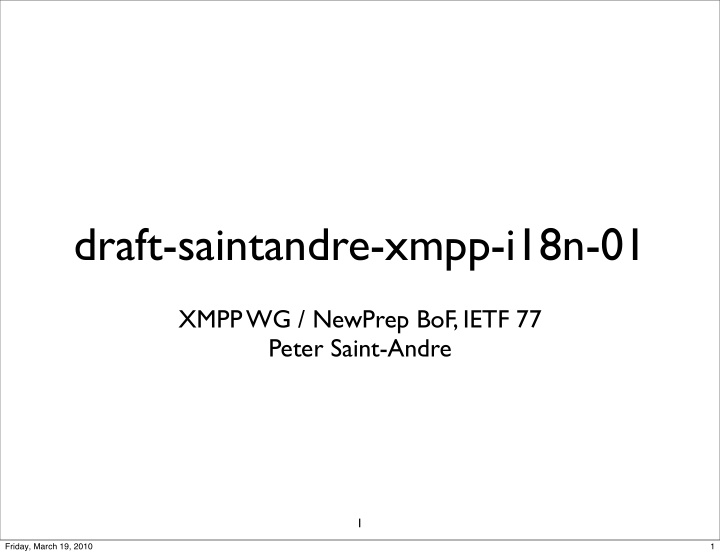 draft saintandre xmpp i18n 01