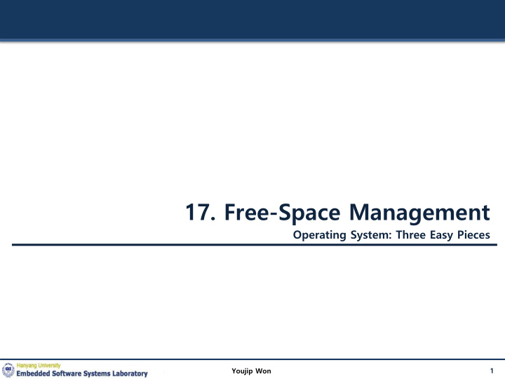 17 free space management