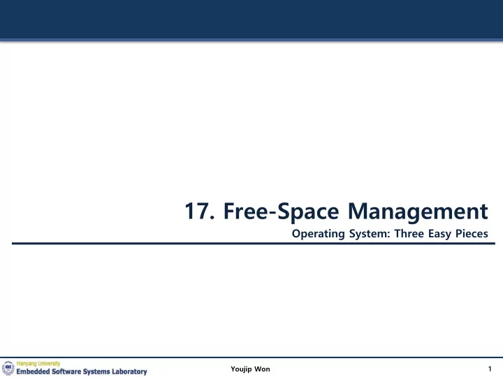 17 free space management