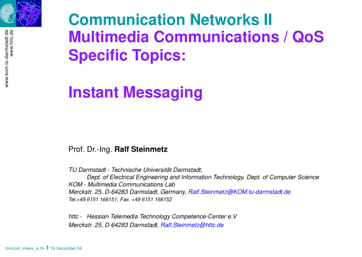 communication networks ii