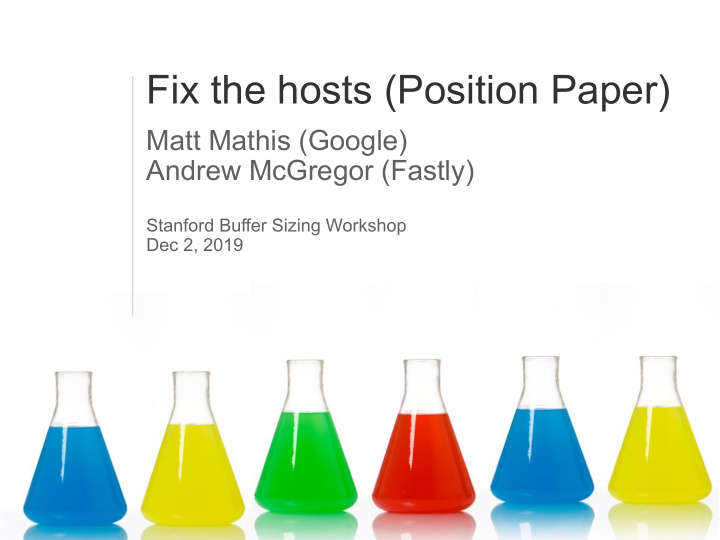 fix the hosts position paper