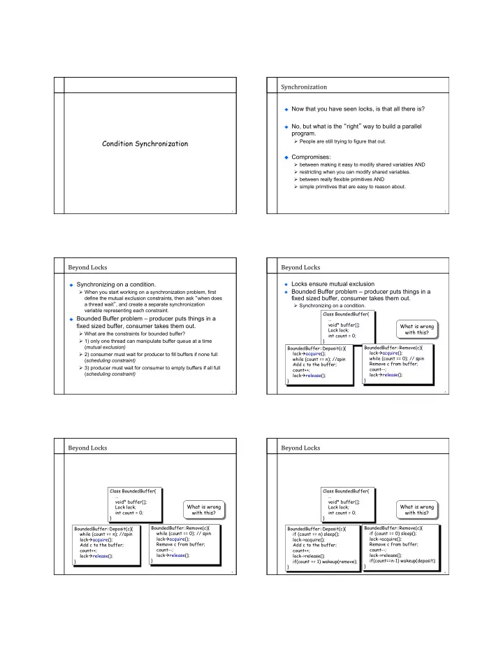 condition synchronization