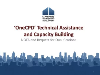 and Capacity Building  NOFA and Request for Qualifications  1  Agenda  2:00  2:30 PM