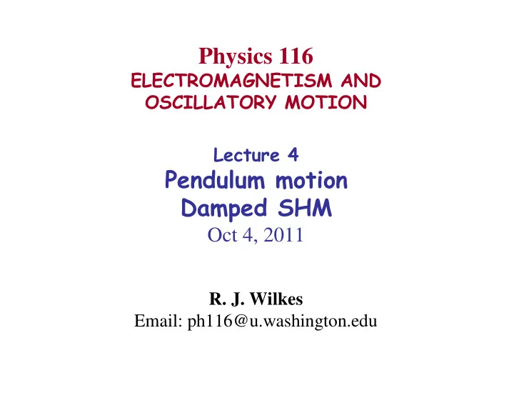 physics 116