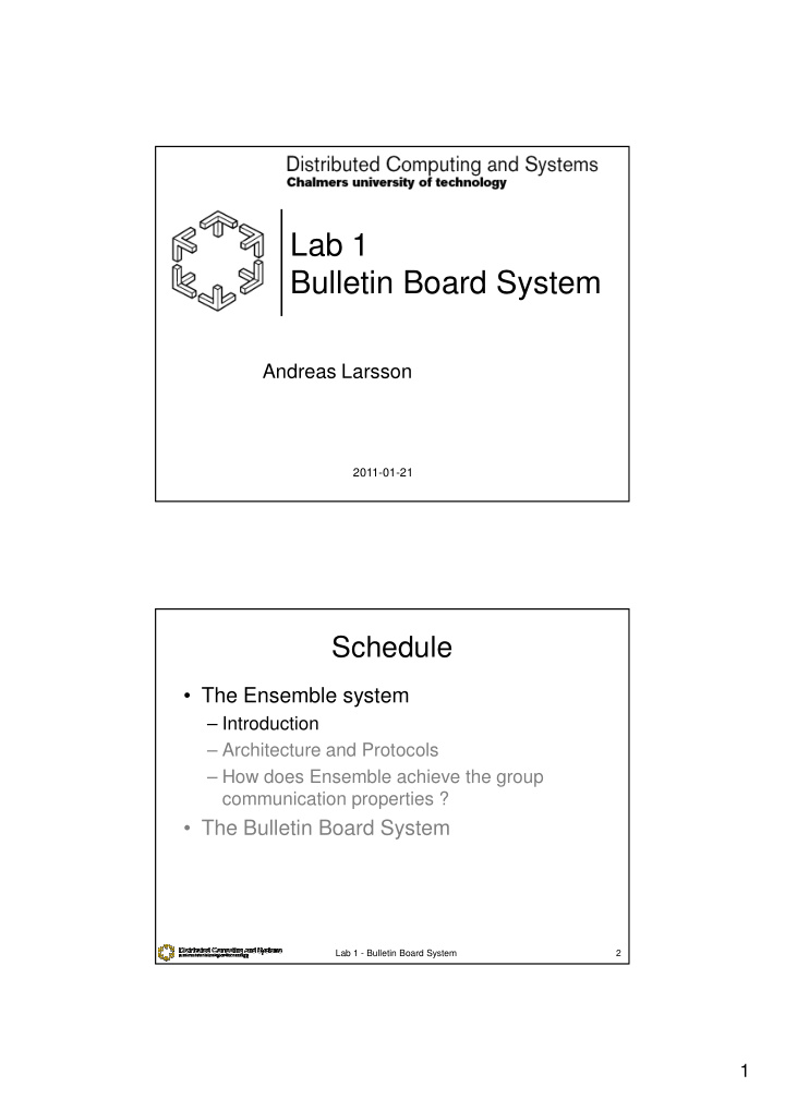 lab 1 bulletin board system