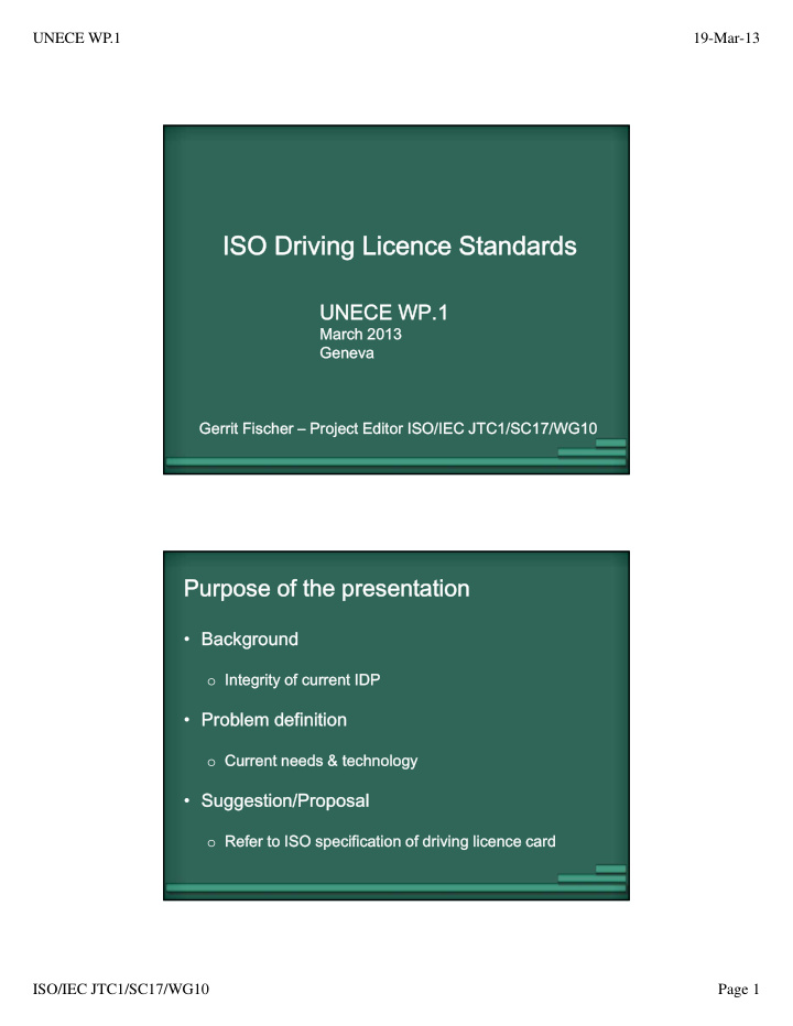 iso driving licence standards