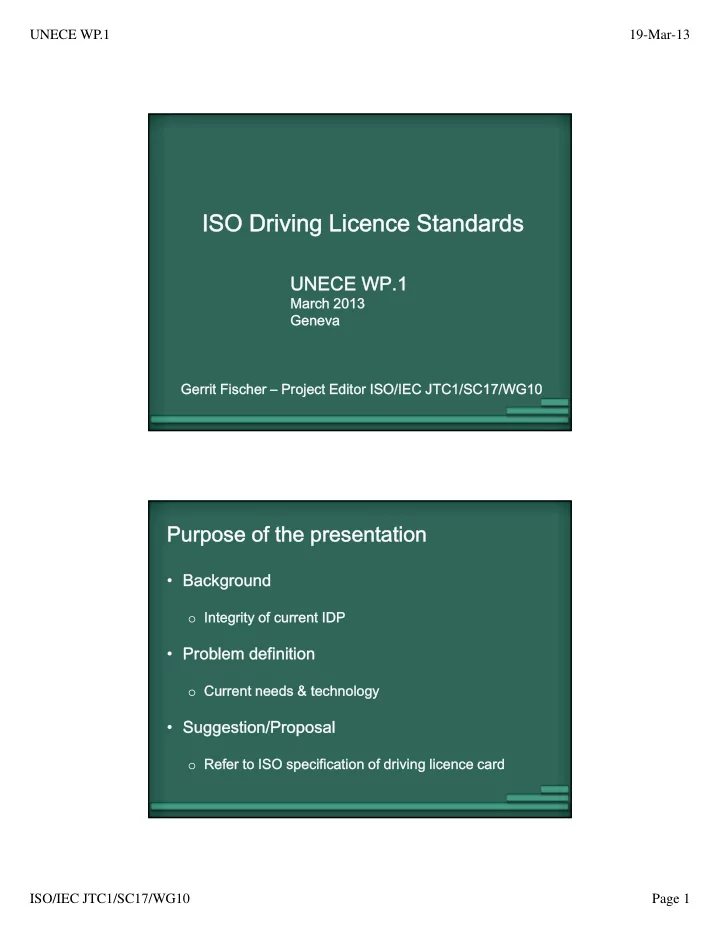 iso driving licence standards