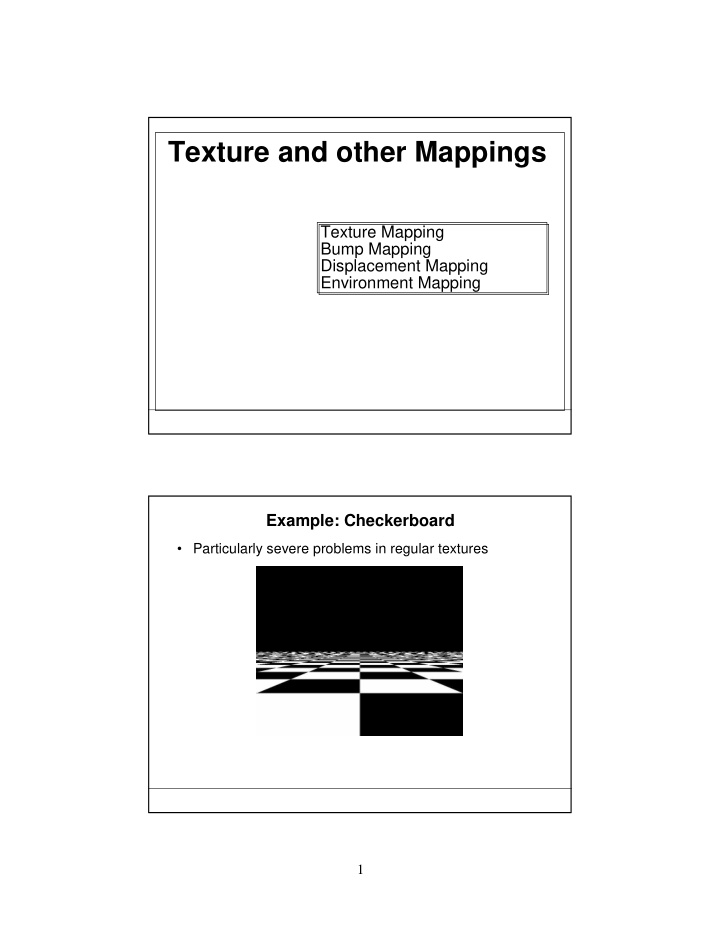 texture and other mappings