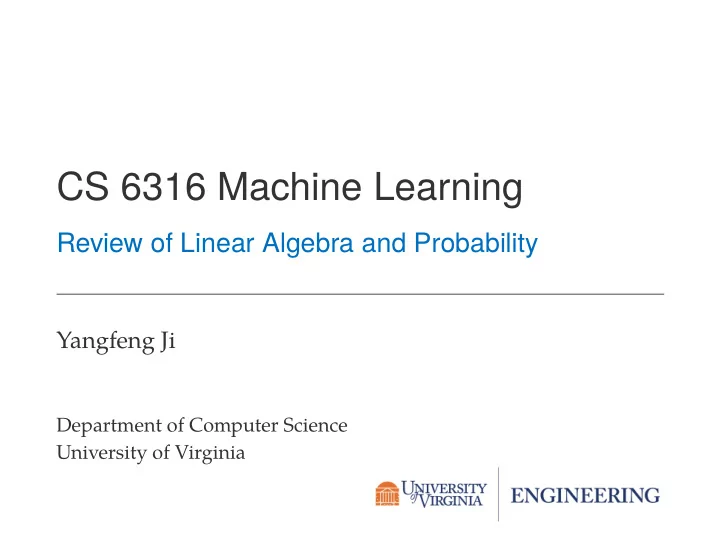 cs 6316 machine learning