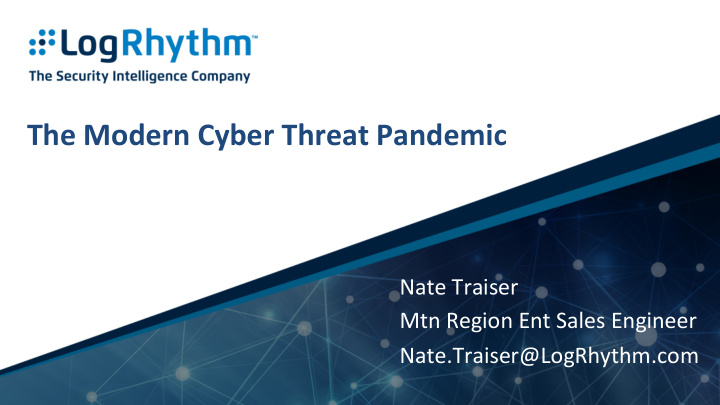 the modern cyber threat pandemic