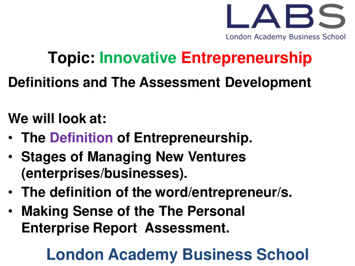 london academy business school