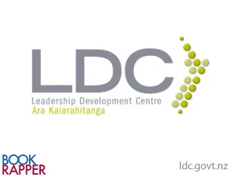 ldc.govt.nz Geo ff McDonald   @BookRapper    BookRapper.com  The Book Geo ff McDonald.com/blog  The