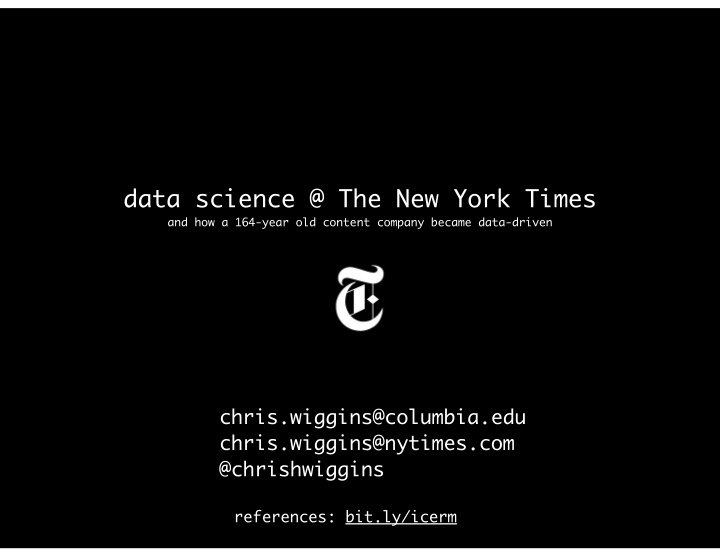 data science the new york times