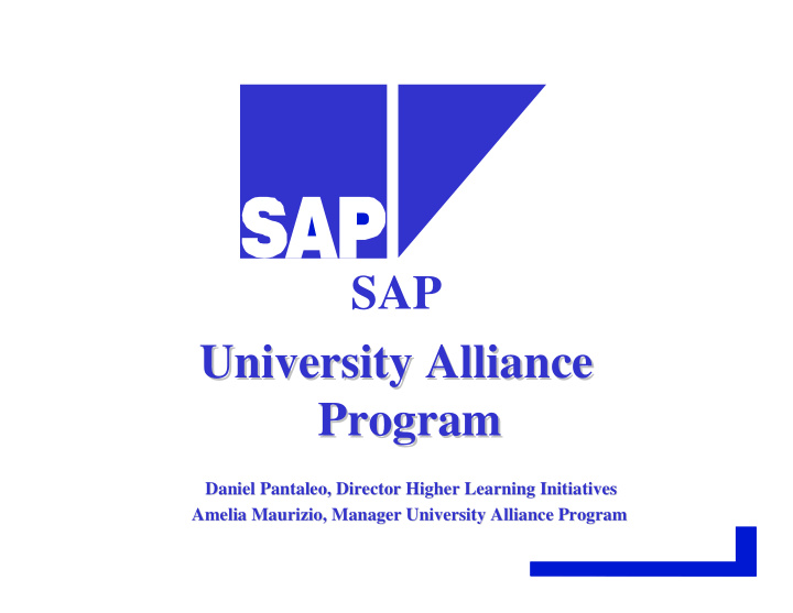 sap university alliance university alliance program