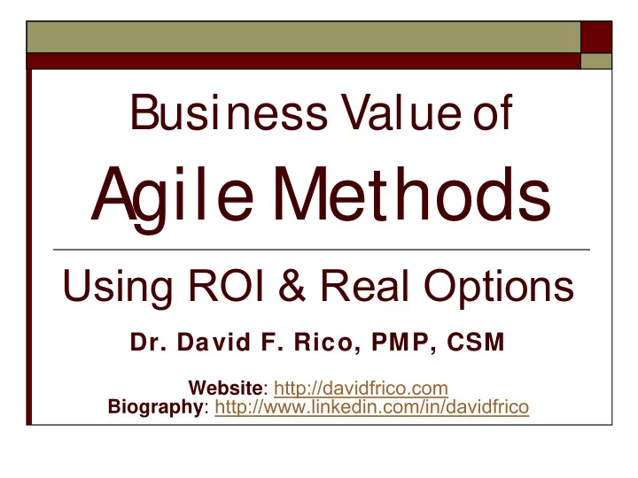 agile methods