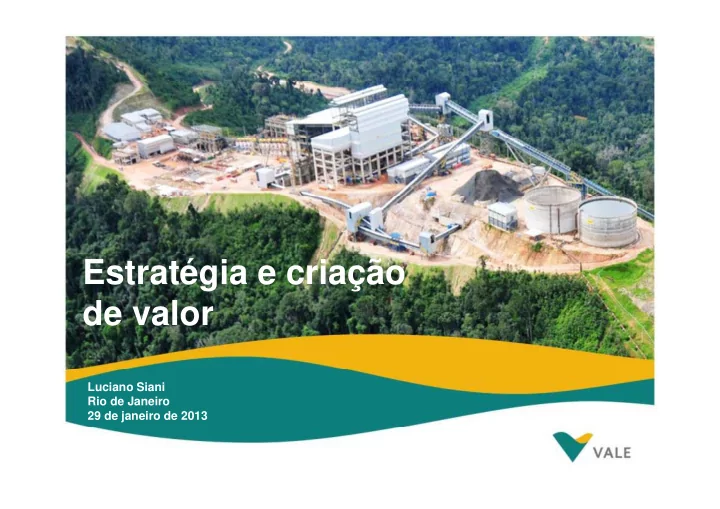 estrat gia e cria o de valor de valor